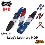 Levy's Leathers MDP Width 2" National Flag Pattern Guitar Strap Made in Canada