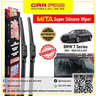 BMW 7 Series 2015 - 2022 G11 & G12 1 Pair MITA SILICONE COATING Aero Front Wiper Blade TWIN Set 26''