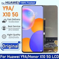 YY หน้าจอ6.6นิ้วสำหรับ Huawei Y9A FRL-22แอลซีดี FRL-23 L22 L23หน้าจอสัมผัสจอแสดงผลสำหรับ Honor X10 5
