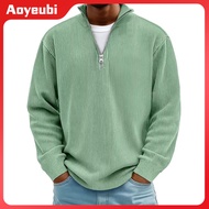 Aoyeubi Men Quarter Zip Sweatshirt Loose Fit Men Pullover Mens Quarter Zip Sweatshirt Long Sleeve St