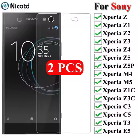 2PCS Tempered Glass For Sony Xperia Z Z1 Z2 Z3 Z4 Z5 Premium Screen Protector For Sony Xperia Z1 Z3 