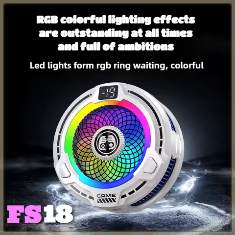 FS18 NEW 30W 3 Gear AI Adjustment Mobile Phone Cooler Semiconductor Magnetic & Back-clip Ice Cooling