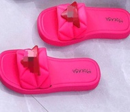 (2802-282) Sandal Slop Jelly Wanita Wedges Ban Motif Pr*da Mil*no Super Mewah Elegant Trendy Import