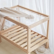 Log Cream Style Bedside Table Side Table ins Style Acrylic Transparent Rental Room Simple Small Tabl