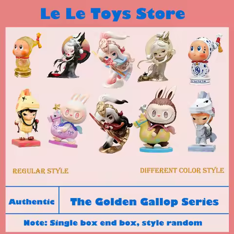 POP MART Authentic The Golden Gallop Series Blind Box Skullpanda Hirono Molly Dimoo Chaka Twinkle Pu
