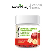 Nature’s key apple cider Vinegar 1000mg gummies weight management น้ำส้มสายชูแอปเปิ้ลไซเดอร์ลูกอมนุ่