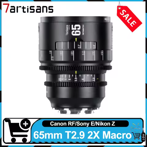 7artisans INFINTE 65mm T2.9 Full Frame Cine Lens 2:1 Magnification Ratio 2X Macro Lens for Nikon Z5 