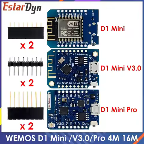 D1 Mini ESP8266 ESP-12 ESP-12F CH340G V2 USB WeMos D1 Mini WIFI Development Board D1 Mini NodeMCU Lu