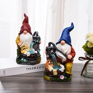 Outdoor Dwarf Solar Lamp Resin Crafts Ornaments Elf Statue Garden Dwarf Courtyard Lawn Decoration 20