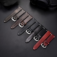 Cow Leather Watchband For18mm 20mm 22mm 24mm Vintage Leather Men Women Replacement Bracelet Strap Band Watch Accessories Citizen Watch Straps