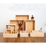 Wooden Box 35cm*35cm*7cm Hamper Storage/Kotak Kayu Pine/Kotak Kayu Hadiah