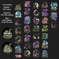 Jianwu 60mm * 200cm cổ điển ma thuật tối hoa Rồng phong cảnh Vật liệu cắt dán băng dính Pet sáng tạo