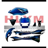 (BUBBLE WRAPPING) RXZ CATALYZER (BIRU SKALA) BODY COVERSET &amp; STRIPE &amp; FUEL TANK ORIGINAL HLY