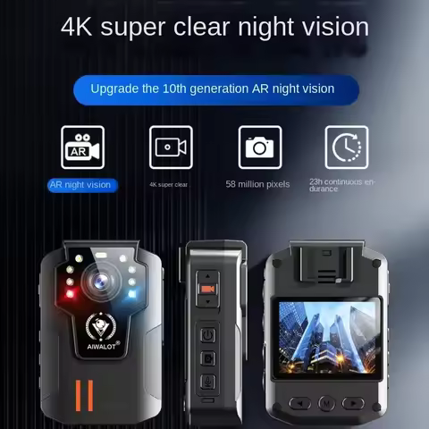 Long Endurance 4K Law Enforcement Recorder 1080P High-definition Night Vision Chest Wearing Camera V