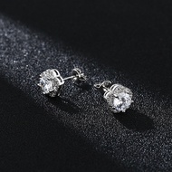 Petchara Jewelry ต่างหูเพชรโมอีส 50 ตังค์ เงินแท้ S925 น้ำ 100-98 D-VVS1 : D3016