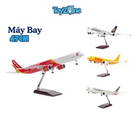Boeing Airbus aircraft model, Boeing B747 B787 A320 A350 A380 47cm with wheels, lights, removable ba