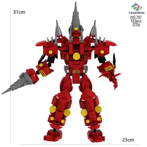 Compatible With LEGO Skibidi Toilet MOC Abstract Building Blocks Mechanical Titan Drill Man Model Br