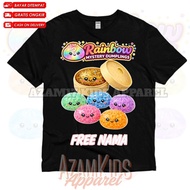 Rainbow Mystery Dumpling Kids T-Shirt Free Name Rainbow Mystery Dumplings Squishi Kids T-Shirt/