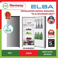 SAVE 4.0 [INSTALLATION - KL &amp; SELANGOR ONLY] ELBA ER-N1854(SV) 1 Door Fridge 185L Refrigerator Peti Sejuk 1 Pintu 单门雪柜 ( Delivered By Seller ) 4 Star