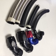 Haofa custom cpe fuel line hose dash 8 8an an8 an12 an16 an20 braided hose black braided 20an hose