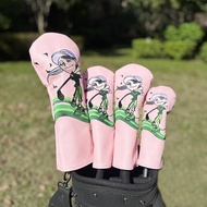 Golf Club Cover Ladies Playing Golf Wood Cover No. 1 Wood Head Cover Iron Putter Protective Cap Cove