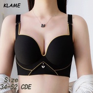 KLAME Comfortable Anti-Sag C/D/E Cup Seamless Push-Up Bra - Size 34-52 KLM1172