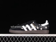 Adidas H03848-ATMOS X FACE X SAMBA OG EMBROIDERED DAISIES CORE BLACK-CLOUD WHITE-GOLD FOIL