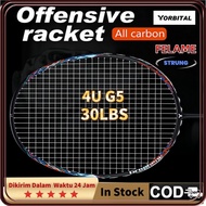 ORBITAL FLAME 7000 Full Carbon Badminton Racket 4U G5 26-32LBS For Beginners & Pro