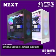 NZXT H7 Flow RGB (2024) TG E-ATX PC Case - Black / White