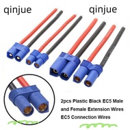 QINJUE 2pcs EC5 Connection Wires, 6 Styles Plastic Extension Wires, High Quality Black EC5 Male and 