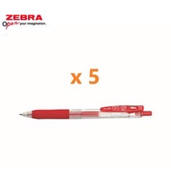 ZEBRA SARASA Clip  0.5mm  JJ15  紅色  啫喱筆,  1 套 5 支