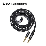 CVJ Jackdaw Earphones Upgrade Cable 4 Strand 400 Core OFC Handmade Mixed Weaving HiFi IEM Cable 3.5m