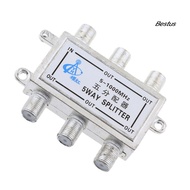 Ve9f 【BEST~】Metal 5 Way Coaxial Cable Splitter for Satellite TV Antenna Signals 5-2050MHz