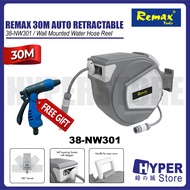 REMAX | SANIWARE 20m Auto Retractable Garden Hose Reel 1/2" Auto Rewind Wall Mount Water Pipe |38-NW