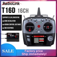 RadioLink T16D 16 Channels RC Transmitter 2.4GHz with R16F Receiver for RC Car Boat Drone