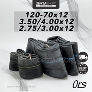 12" ORS TUBE INNER TYRE TUBE MOTORCYCLE (120-70x12) "130-60x12" (3.50/4.00x12) (2.75/3.00x12)