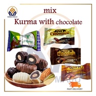 Almond Chocolate Dates Kurma Almond White Chocolate Dates , Dark Chocolate Dates , pistachio choclat