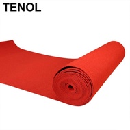 [TENOL] Red Carpet Aisle Runner Wedding Rug Polyester Fabric Nonslip Durable Disposable Event Runner
