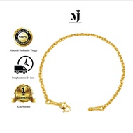 MJ Jewellery Emas Korea Emas Bangkok 24K DS19413N Bracelet Rantai Tangan Sauh 0.3