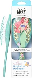 Wet Brush Disney Princess Ariel Original Detangler Hair Brush, Pain-Free Knot Removal, Flexible Bris