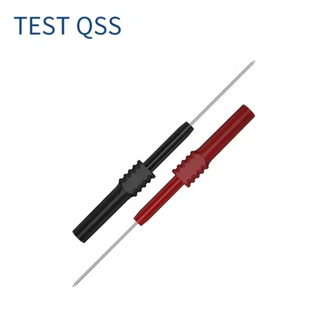 QSS 2PCS Bendable Flexible Test Probes Tips with 4mm Stackable Banana Socket Test Back Probe Pin for