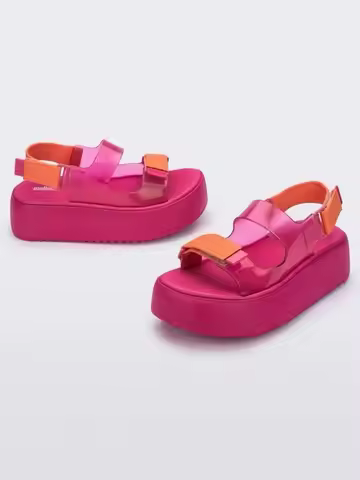 Mini Melissa Brazil Women Summer Platform Sandals Ladies Fashion One-line Sandals With Medium Muffin