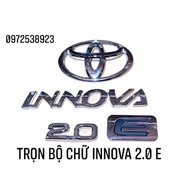 Logo Chữ Nổi Toyota Innova 2.0 EDán Đuôi Xe Innova 2014-2020