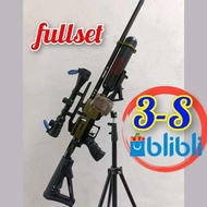 MAINAN SENAPAN ANGIN PCP BOCAP PREDATOR FULLSET+TELESKOP(3-9X40) ASLI