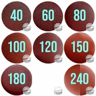 Round Sandpaper Velcro Grid 40 60 80 100 120 150 180 240 Sandpaper Grit P40 P60 P80 P100 P120 P150 P