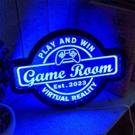 Personalized Gamer Light RGB Neon Sign Laser Engraving Gamer Tag Username Custom Wall Lamp Nightligh