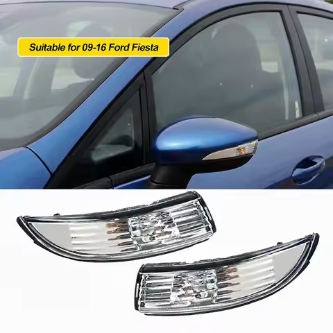 Replacement Side Mirror Turn Signal Light Cover For 2009-2015 Ford Fiesta 8A61-13B382-AF 8A61-13B381