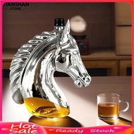 [TSS]☃Horse Head Whiskey Decanter Creative Glass Liquor Bottle with Silicone Stopper 350ml Personali