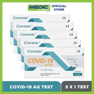 [Bundle of 5] Core Tests COVID-19 ART Kit (Antigen Rapid Test) 1 Test – By Medic Drugstore