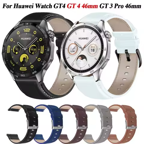 Sport Leather 22mm Watch Straps For Huawei Watch GT 4 46mm Replacement Wristband Huawei GT2 Pro GT 3